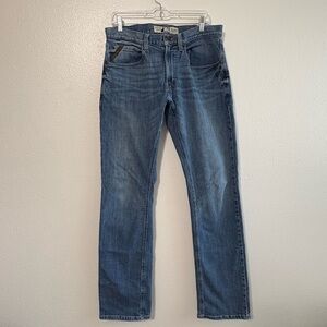 Ariat Legacy M4 Men’s 32 Relaxed Straight Leg Jeans Western Denim Light Wash